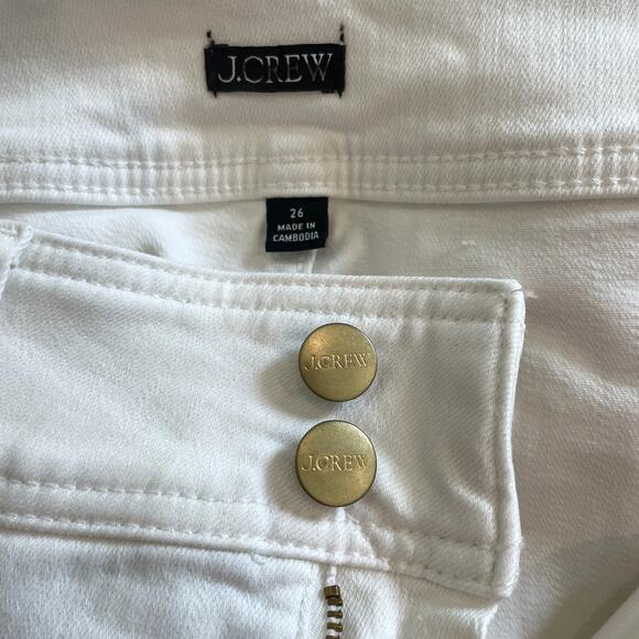 J.Crew Slim Wide Jean Stacked Buttons Denim Vacation Holiday Trip CH887 White 26 - Picture 12 of 14